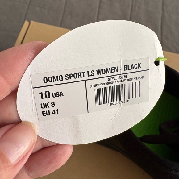 OOFOS Oomg Sport LS Lace Up Women's Black Sneakers Shoes NWT - Picture 6 of 7